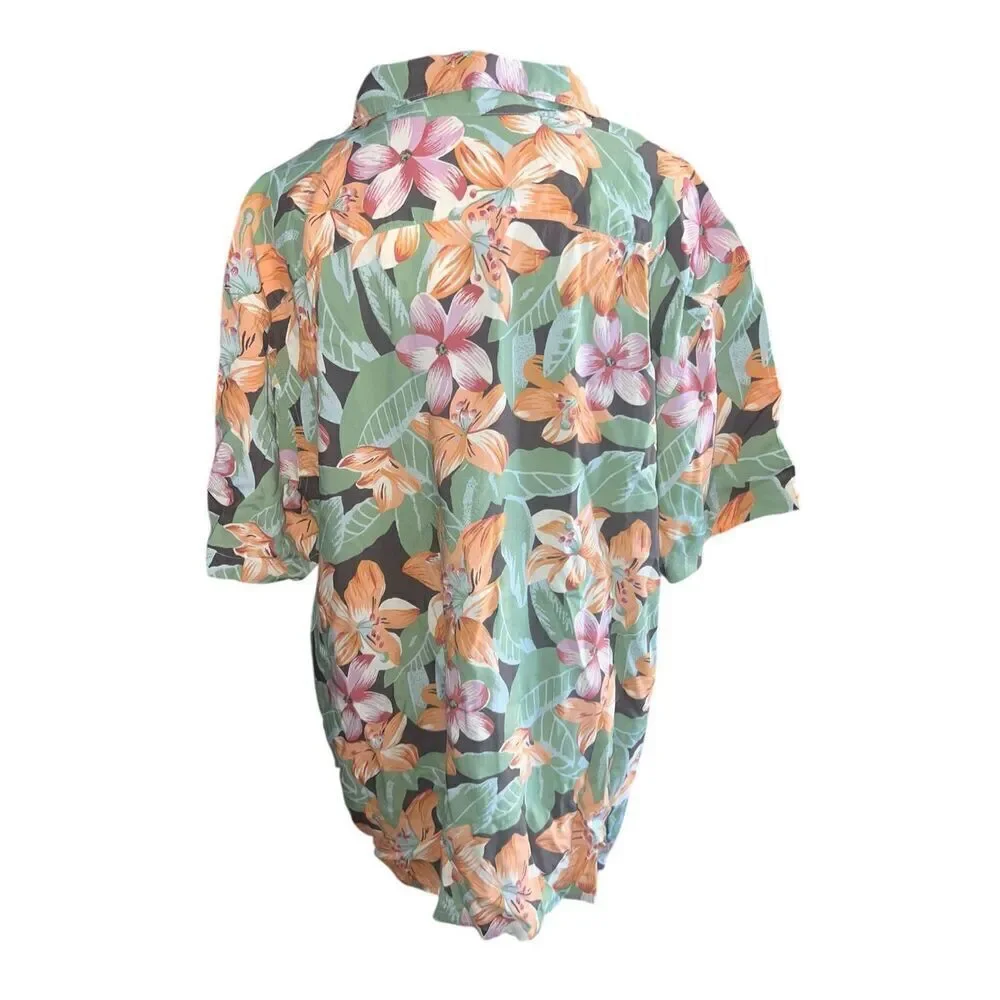 Levis Classic Camper Relaxed Fit Button Up floral tropical Shirt Men's XL NEW